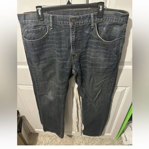 Levi’s Men’s 559 Relaxed Straight Fit Blue Jeans 38x32 Has 3” Rip In The Front